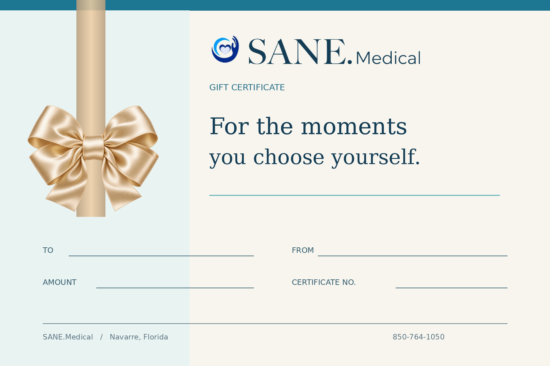 Design B: SANE.Medical Choose Yourself gift certificate